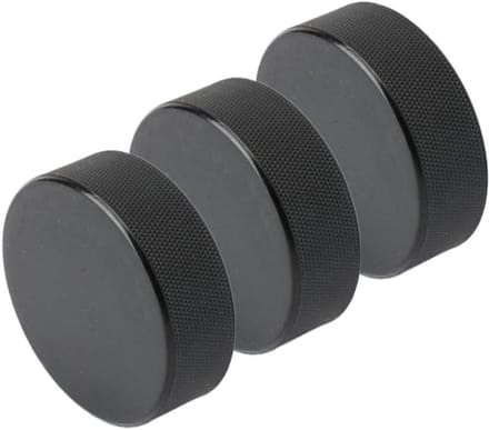 Allecto Plus - Rubber hockey discs in blauw - set van 3 stuks