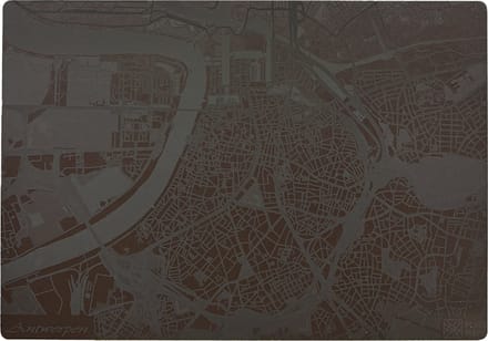 Place Maps Placemat Stadskaart Berlijn - Kunstleer - Mosgroen - 1 Stuk