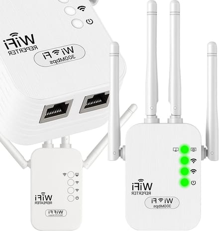 Wifi Repeater - Netwerk Versterker - Internet Uitbreiding - Vier Antennes - 300 Mbit/s - Wit