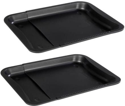 Set van 2 Uitschuifbare Bakplaten van 35-52 x 32 cm Zenker Black Metallic