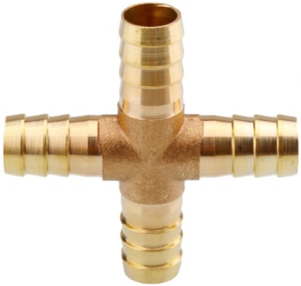 Dailygoods- Slangfitting 4-weg - Slangkoppeling - Koppelstuk - Adapter - Connector - Lekvrije verbinding