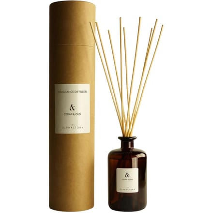 L'Olphactory, Cèdre & Oud, Bâtonnets Parfumés, Diffuseur d'Arôme par Capillarité, 500 ml