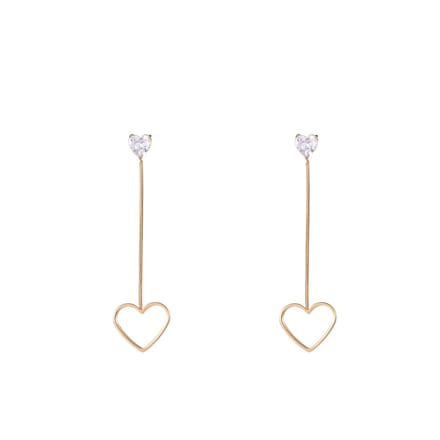 Go Dutch Label Oorknoppen double hart drop Goud