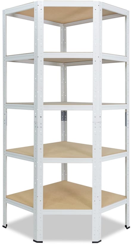 Shelfplaza HOME hoekstelling - 200x60x30 cm - wit - 5 planken