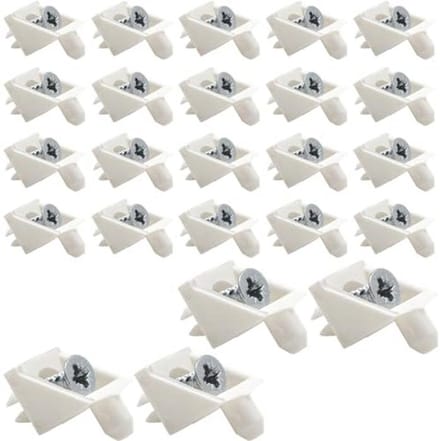 Plankhouders 24 stuks wit met schroeven voor IKEA systemen