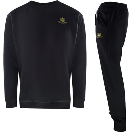 Aquascutum Iconic Crest Zwarte Crewneck Trainingsset