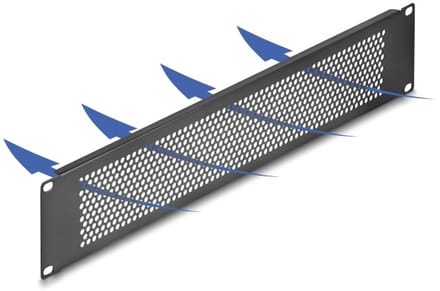 Delock 67036 19 inch Afdekking voor patchkast 2 HE Zwart