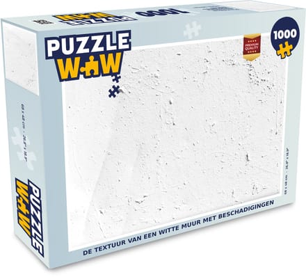 Puzzel Muur - Wit - Verf - Legpuzzel - Puzzel 1000 stukjes volwassenen
