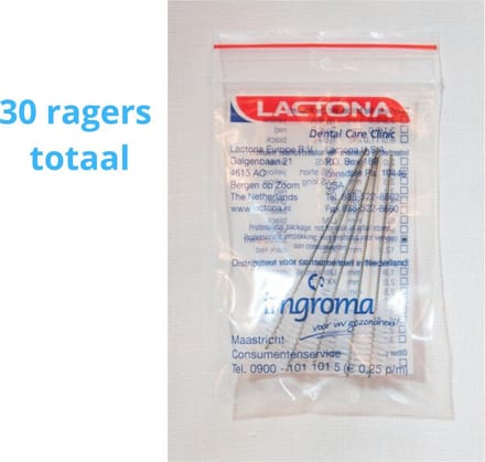 Lactona Interdentaal Ragers - X-Large 10mm - Transparant - 6 gripzak x 5 stuks - Voordeelpakket