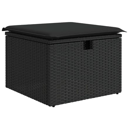 vidaXL - Bankstel - 5 - st - Zwart - poly - rattan