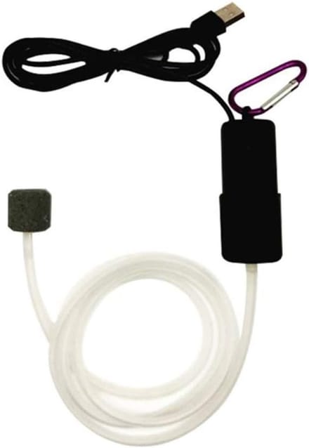 Mini USB Luchtpomp voor Aquarium - Ultrastille Zuurstofgenerator met Luchtsteen
