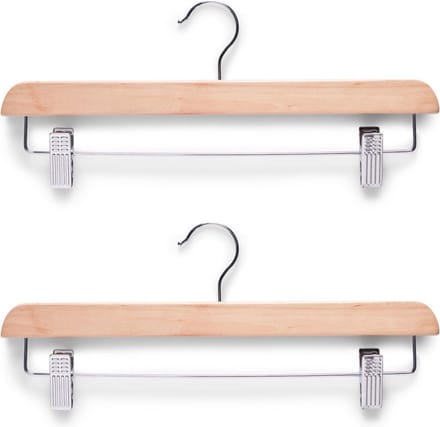 Zeller Kledinghanger - 6x - hout - 36 cm - luxe broek/rokhanger