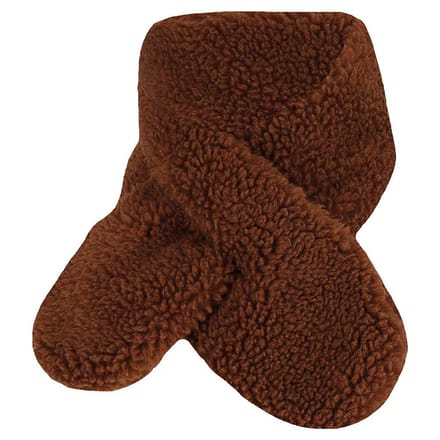 Baby Sjaal winter - Teddy Wol - Midden Bruin / 1-2 Jaar