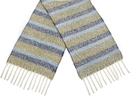 Cwi Sjaal - Gestreept - Dames 180 Cm - Blauw/bruin