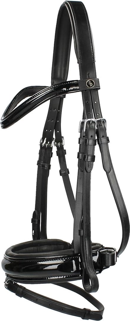 BR Hoofdstel Kingston Lak - Zwart - Cob