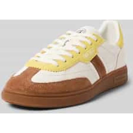 Low-top sneakers van echt rundleer