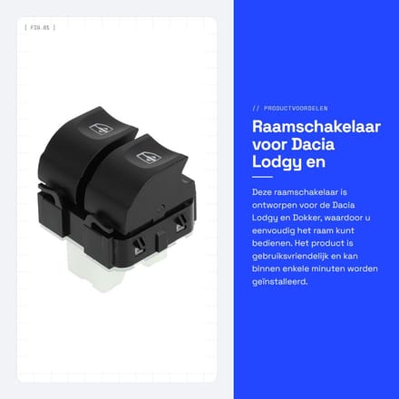 Dailygoods - Raamschakelaar voor Dacia Lodgy en Dokker