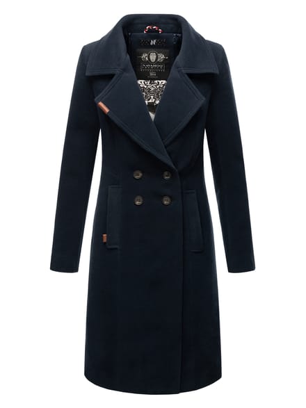 Navahoo Dames Trenchcoat Wooly – Premium Wintermantel met Elegante Pasvorm