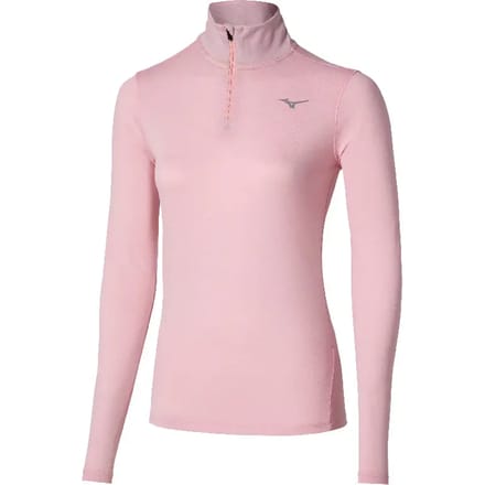 Mizuno Core Impulse Half Rits Lange Mouw T-shirt Roze XS Vrouw