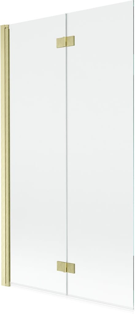 Mexen Mist douchescherm 2-deurs links 100 x 150 , transparant, geborsteld goud - 8A9-100-002-55-00-L