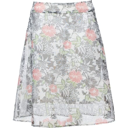 Gebloemde Burn-Out Viscose Blend Knielange Cloche RokLinnen overhemd met knoopsluiting