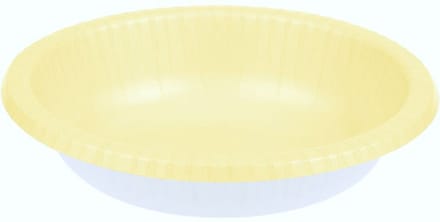 20 ivoorkleurige kartonnen kommen, 590 ml