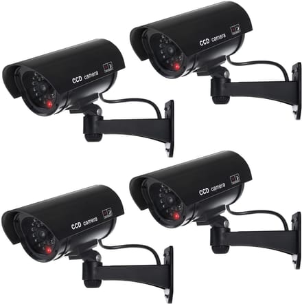 Dummy camera met knipperende LED - 4 stuks - IR1100 B IR voor buiten, zwart