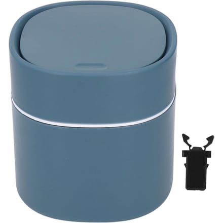 Mini Bureau Prullenbak Afvalopslag Schoonmaakblik met Deksel voor Salontafel Kaptafel Bureau blauw