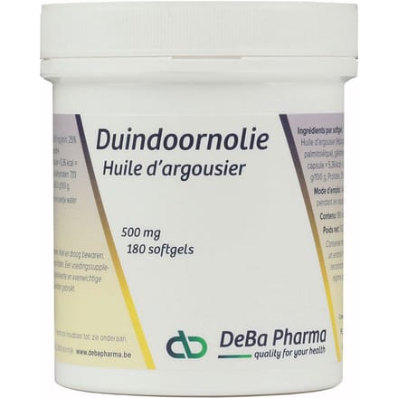 DeBa Pharma Duindoorn Olie 500 mg 180 Capsules