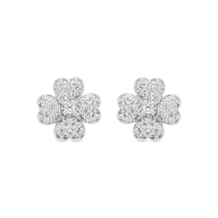 Boucles d'oreilles Luxenter avec Zirconia brillant finition argentée - Noxi gray