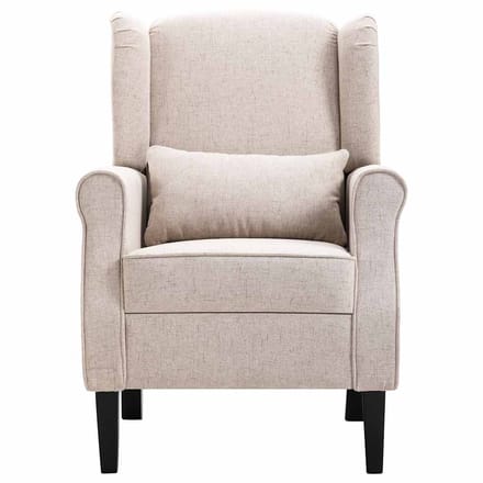 vidaXL - Fauteuil - stof - beige