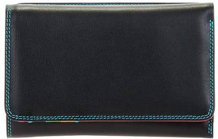 MyWalit Portemonnee / Portefeuille Dames - Ritsportemonnee - Leer - Tri Fold - Zwart
