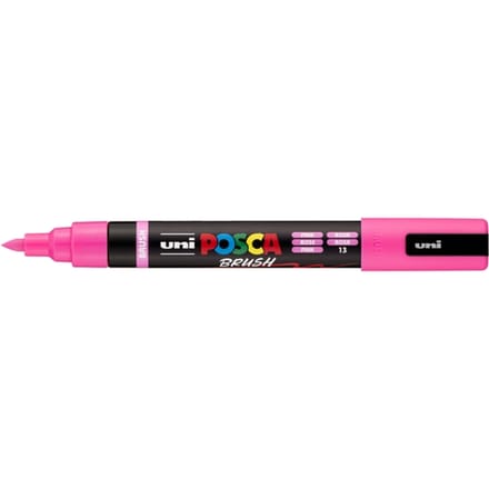 Paintmarker Uni POSCA PC-5BR brushpunt medium roze