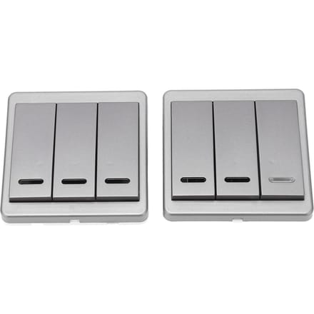 Interrupteur de commande à distance 3 gangs, interrupteur de commande intelligent sans fil pour chambre à coucher, 170-240 V gray