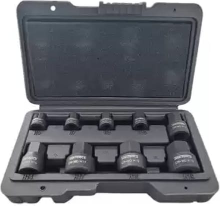 Krachtdoppen set inbusvan Chrome Molybdeen-9 delige Stubby