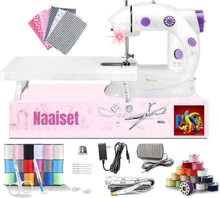 DD Kindernaaimachine - Naaimachine voor Kinderen - Naaien Kinderen - met Verlengtafel - Wit