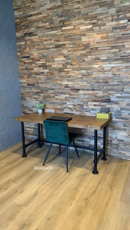 Design85 - leef - kinderbureau - 140x60x76 cm (bxdxh)– bruine wax