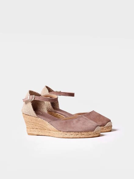 Dames espadrille van gesloten leer | LLORET-5
