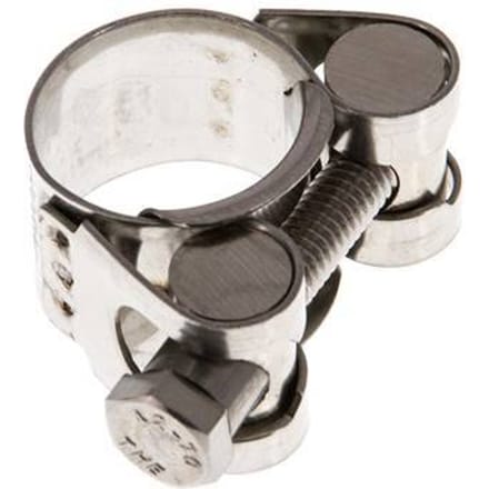19 - 21 mm Slangklem van Rvs 304 met een 18 mm band - Norma