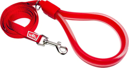 Wigzi Standard Gel Hondenriem - S - Rood - 180 x 15 mm