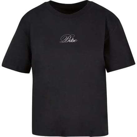 Dames-T-shirt Miss Tee Babe Wording
