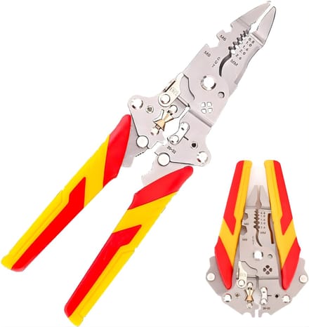 AHD® Striptang - Kniptang - Kabelstripper - Draadstripper - Geel/Oranje - 20cm x 6cm x 3cm