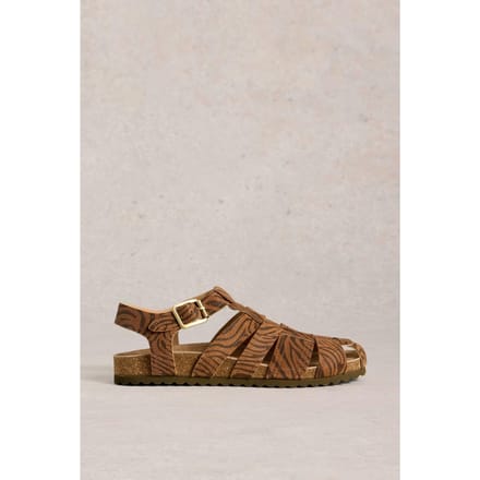 White Stuff Hettie Fisherman Footbed Brown Multi Maat: 5 | Sandalen Outlet | Dames | Bruin
