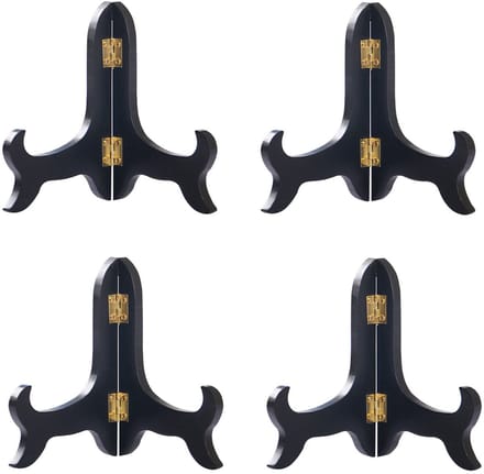 Mmgoqqt 4 Stuks - Bordenstandaard Display Standaard - Zwart -Klassiek Multifunctioneel