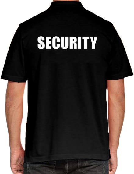 Security poloshirt - zwart - voor heren - korte mouwen - kleding - beveiliger - medewerker M