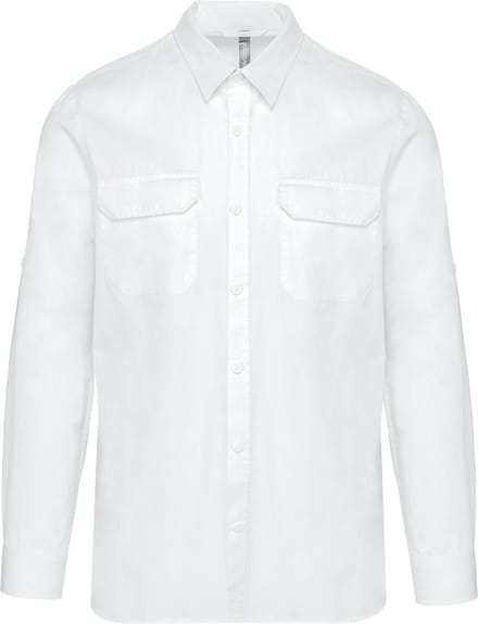 Kariban Overhemd safari lange mouwen K590 - White - M