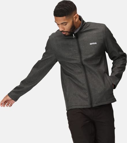 Regatta Heren Cera IV Softshell Black Marl Maat M