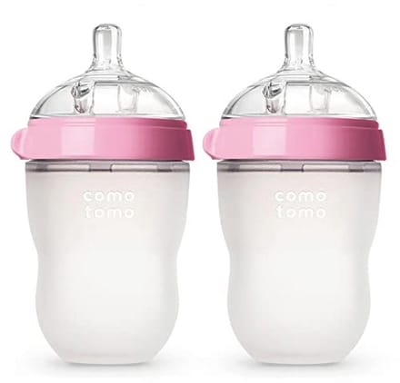 Natuurlijke Babyfles 250 ml - Roze (Set van 2)