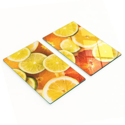 Glazen snijplanken met citrusvruchtenafbeeldingen, 2x30x52 cm
