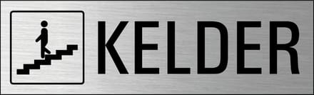 Kelder deurbordje met zelfklevende strip
